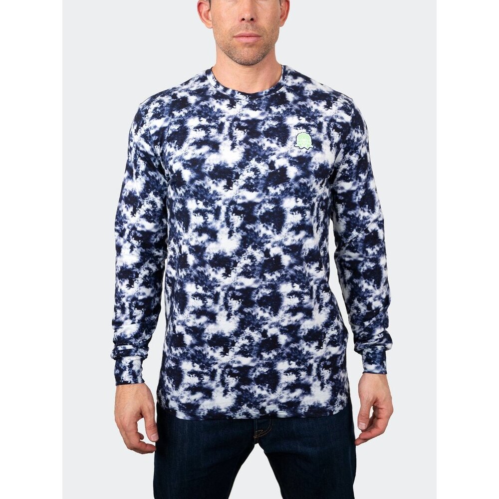 MACEOO Tie Dye Blue Long Sleeve Tee 2XL New